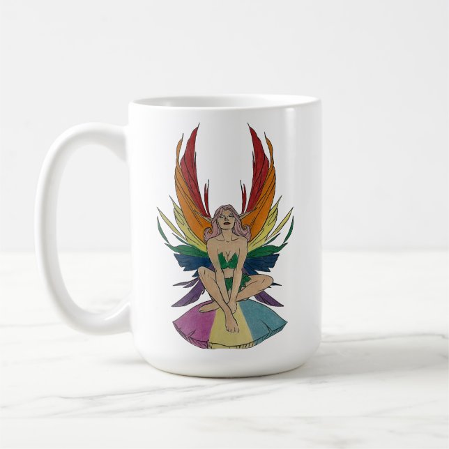 Caneca De Café Fada Pansexual (Esquerda)