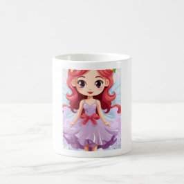 Caneca De Café Fada Princesa Bonita Estética Caprichosa Cerâmica