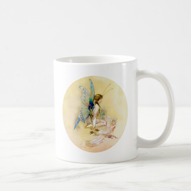 Caneca De Café Fada Princesa É Vestida Por Pixinhas (Direita)