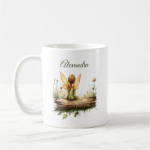 Fada solitário sentada em um diário