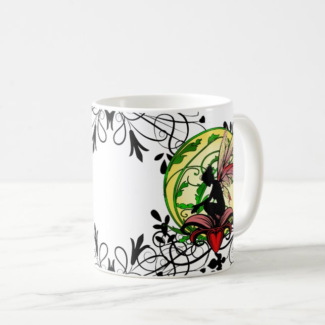 Caneca De Café Fada Sombra Lírio (Frente Esquerda)