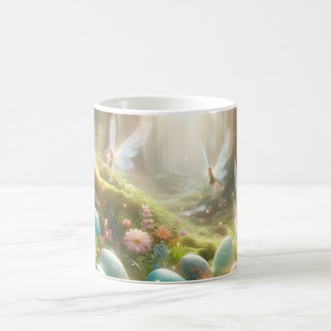 Caneca De Café Fadas da Floresta Mística Ovos Mágicos da Primaver (Centro)