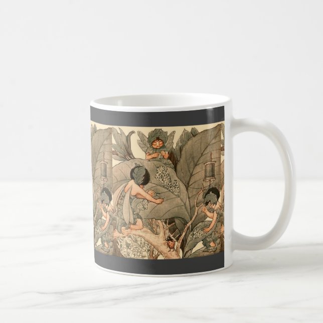 Caneca De Café Fadas das Folhas Consertando Folhas (Direita)