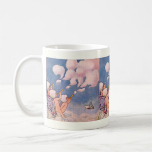 Caneca De Café Fadas das Nuvens Fazendo Nuvens