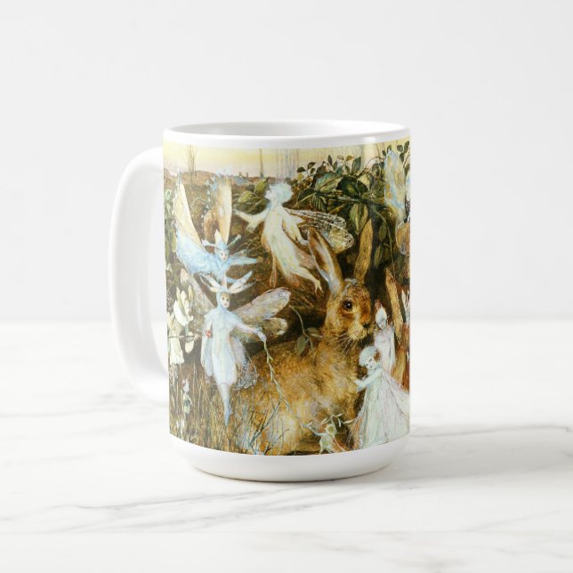 Caneca De Café Fadas e Coelho (Frente Esquerda)