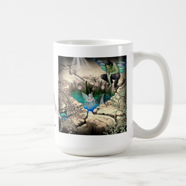 Caneca De Café Faerie em Elven Pond (Direita)