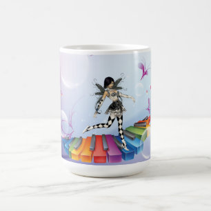 Caneca De Café Faerie Musical do Teclado