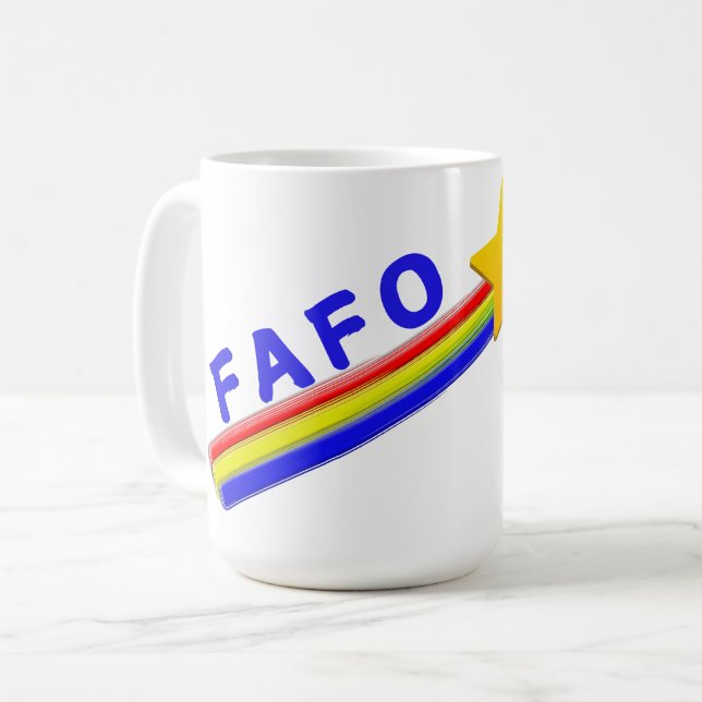 Caneca De Café FAFO que você sabe (Frente Esquerda)