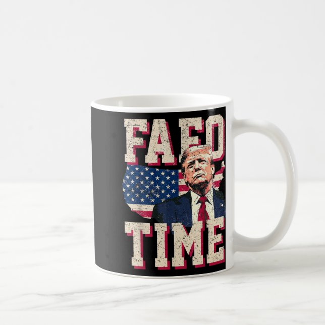 Caneca De Café Fafo Trump Flag Engraçado (Direita)
