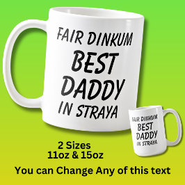 Caneca De Café Fair Dinkum BEST PAI em Straya (Austrália)