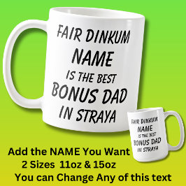 Caneca De Café Fair Dinkum NAME BEST BONUS PAI Straya (Austrália)