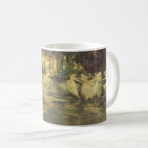 Caneca De Café Fairies Whirl por Arthur Black, Vintage Fairy Danc