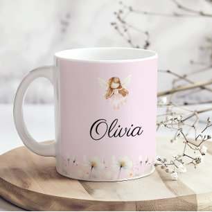 Caneca De Café Fairy Cute Garden Encantado Nome Personalizado