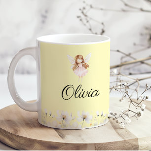 Caneca De Café Fairy Cute Garden Encantado Nome Personalizado
