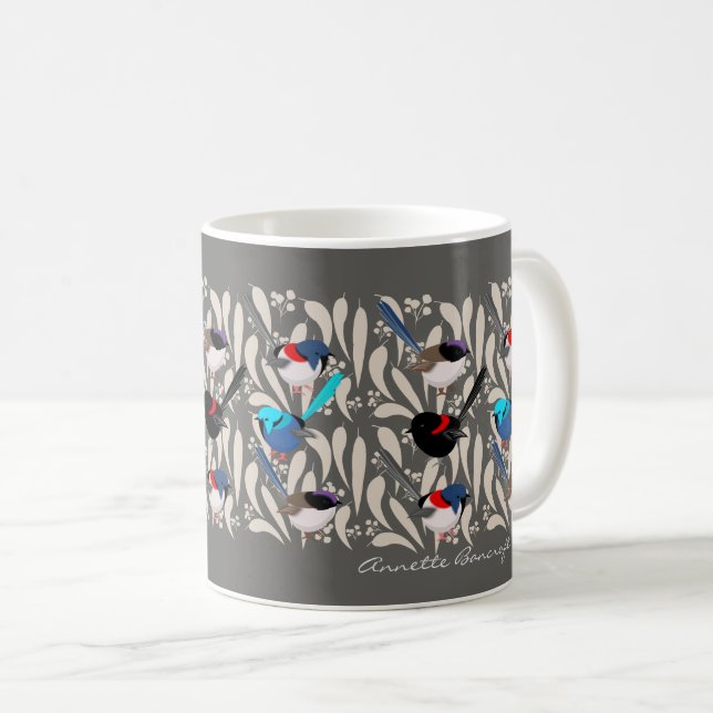 Caneca De Café Fairy Wrens (Frente Esquerda)