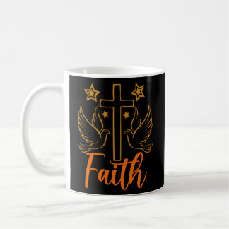 Caneca De Café Faith, Christian Dove Cross