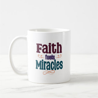 Caneca De Café Faith Fuels Milagres