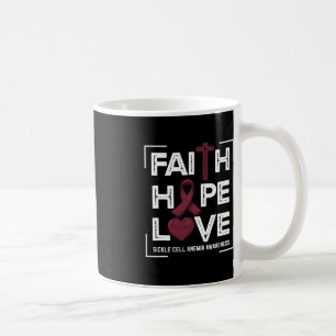 Caneca De Café Faith Hope ama Anemia das Células Falsiformes Sens