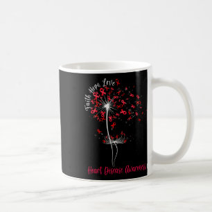 Caneca De Café Faith Hope ama Doença Cardíaca Sensibilização Flor