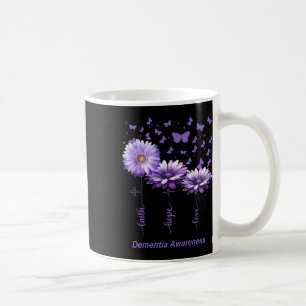Caneca De Café Faith Hope ama Flor Roxo Dementia Awar
