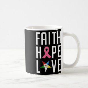 Caneca De Café Faith Hope Ama O Cancer Da Mãe Da Estrela Oriental