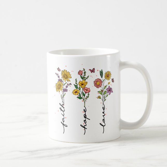 Caneca De Café Faith-Hope-Love (Direita)