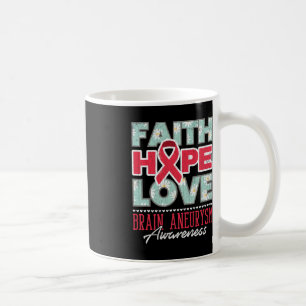 Caneca De Café Faith Hope Love Brain Aneurysm Apoio à Consciência