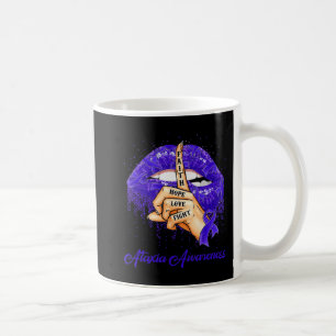 Caneca De Café Faith Hope Love Lutar Contra Ataxia Azul