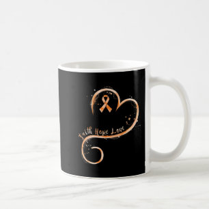 Caneca De Café Faith Love Esperava Coragem Aml Leukemia Consciênc