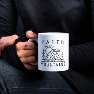 Caneca De Café Faith Move Montanhas Matthew 17:20 Christian