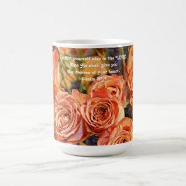 Caneca De Café Faith Orange Rosa Delight and Scripting