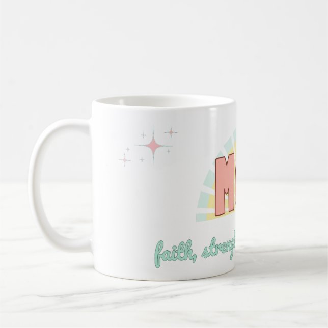 Caneca De Café Faith, Strength & Tenderness – (Esquerda)