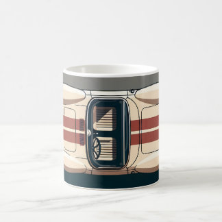 Caneca De Café Faixa de Carro de Corrida Minimalista Retro