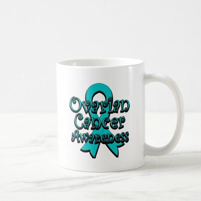 Caneca De Café Faixa de Sensibilização do câncer de ovário (Direita)