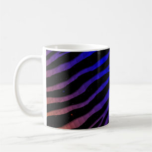 Caneca De Café Faixa de TempoEspaçoEspelhada - Laranja/Azul
