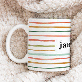 Caneca De Café Faixa Personalizada de Cores de Água