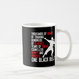 Caneca De Café Faixa Preta de Taekwondo Engraçado Karatê Judô Art