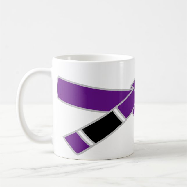 Caneca De Café Faixa Roxa BJJ (Esquerda)