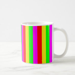 Caneca De Café faixas coloridas