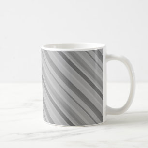 Caneca De Café faixas diagonais de cinzas