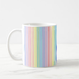 Caneca De Café Faixas Verticais do Arco-Íris Descritas