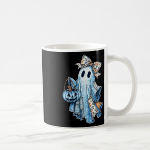 Caneca De Café Fal Floral de Coquetes Floral do Fantasma Boo