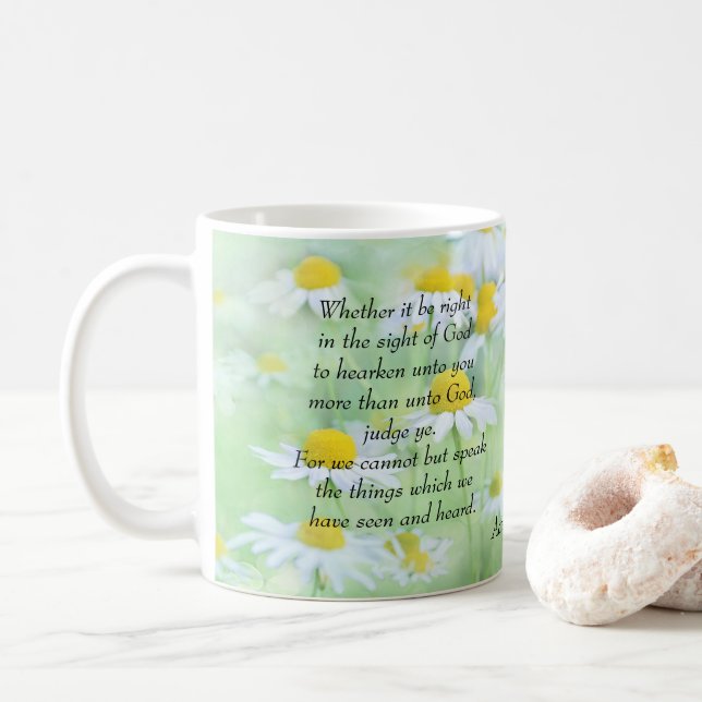 Caneca De Café Falando o que ouvimos - Atos 4:19,20 (Com Donut)