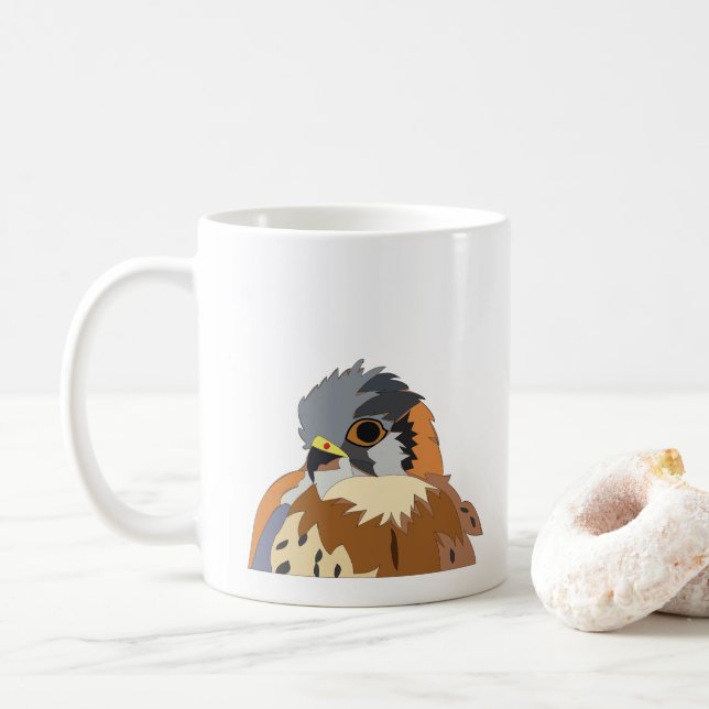 Caneca De Café Falcão Ave Falcão (Com Donut)