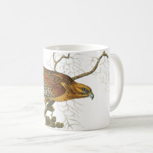 Caneca De Café Falcão de Cabeça Vermelha de Audubon