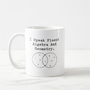 Caneca De Café Fale Álgebra e Geometria Fluente Perito