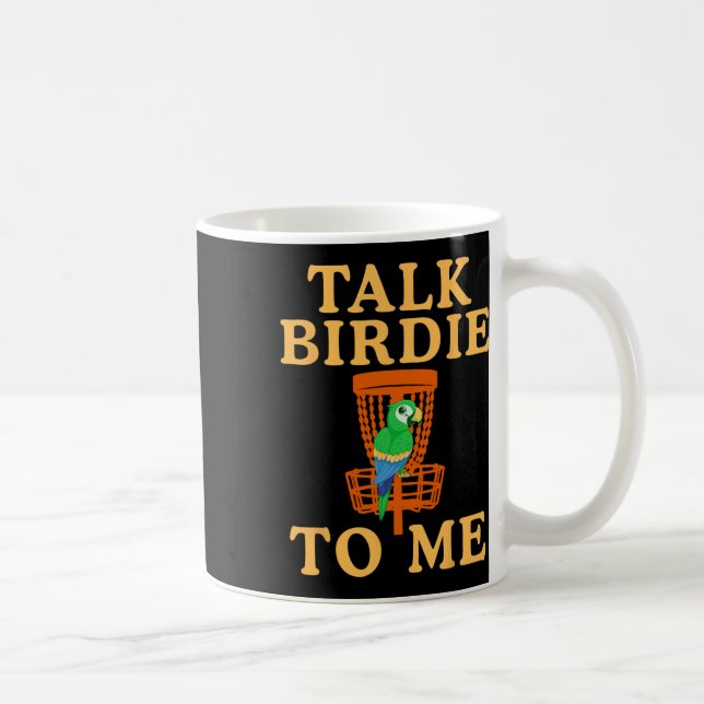 Caneca De Café Fale Passarinho Comigo Disc Golf Parrot Gráfico En (Direita)