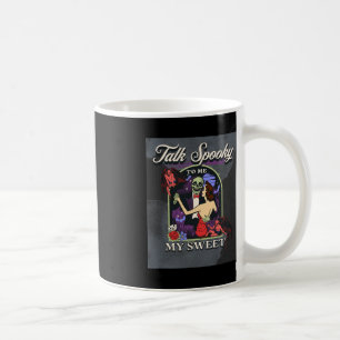 Caneca De Café Fale Spooky para Mim Vintage Retro Dia de as Bruxa