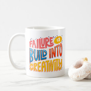 Caneca De Café Falha alimenta criatividade - Mug de tipografia re