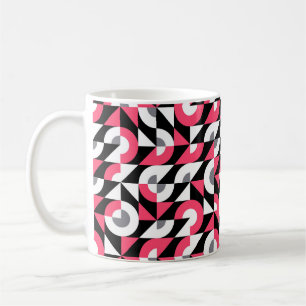 Caneca De Café Falha de Vintage: Padrão Geométrico de Abstrato